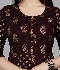 Stylish Maroon Cotton Blend Anarkali Kurta For Women-thumb3