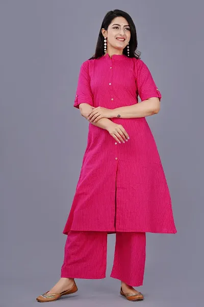 Stylish Rayon Solid Kurta Bottom Set