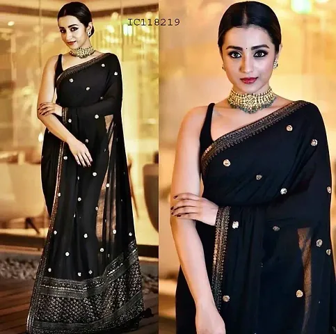 Beautiful Blend Saree with Blouse piece