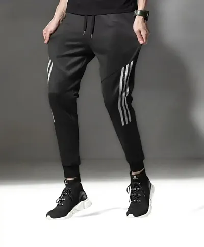 Trendy Polyester Regular Track Pants For Men 