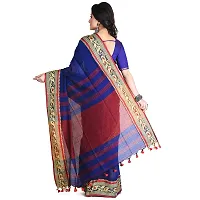 Rupanjali Women's Khadi Cotton Saree With Blouse Piece (Rs_Bh001_Dark Blue)-thumb2