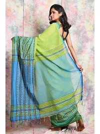 Dutta Saree Ghar Hand Loom Cotton Festival Sarees For Women, Girls |  With Blouse Piece | Occasional Wear (Mint Green)-thumb1