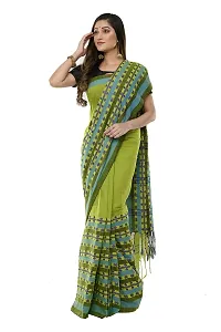 Rupanjali Women's Khadi Cotton Saree With Blouse Piece (Rs_Bh001_Green  Blue)-thumb2