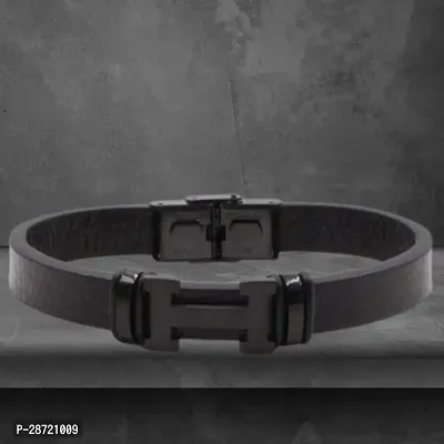 Hermes Black Leather Bracelets Gift For Men and Boy