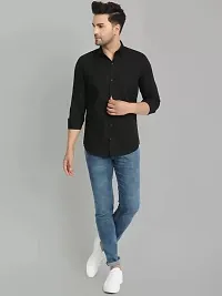 Men Cotton Solid Full Sleeve Casual Shirt-thumb3