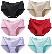 ROKSHI Women 6 Pieces Cotton Seamless Panties Set Medium Waist Briefs Hipster Underwear Random Color Size_Free|-thumb1