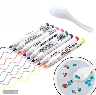 ROKSHI Floating Pen Colors Doodle Pen Children's Colorful Marker Pen Magical Water Painting Pen Easy -To-Wipe Dry Erase Whiteboared Pen Doodle (8 markers and 1 spoon)-thumb3
