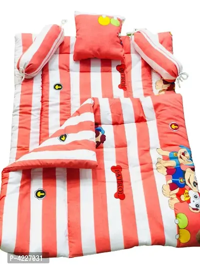 Premium Cartoon Print Cotton Baby Bedding Set ( Set Of 5 Piece )-thumb0