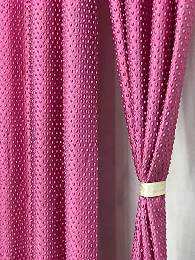 Trendy Polyester  Door Curtain Set of 2 (4X7)
