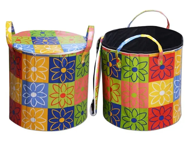 Printed Foldable Round Large Size Laundry Bag