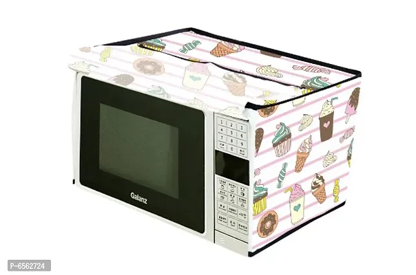 Beautiful Printed Fully Microwave Oven Cover with Zipper Closer-thumb0