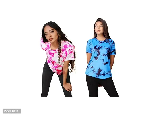 SHRIEZ Oversized T-Shirt for Women, T-Shirt Combo for Women/Girls Pack of 2