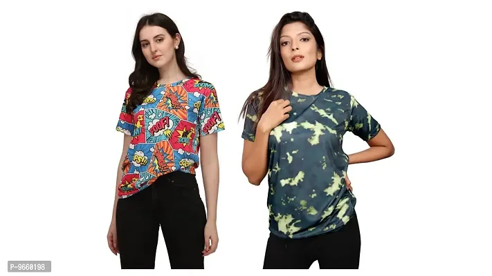 Buy Shriez Oversizedprinted T shirt For Women T shirt Combo For Women girls pack Of 2 Online In India At Discounted Prices