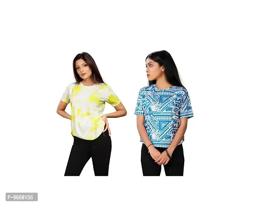 Oversized T Shirt Combo For Women  T Shirt For Women Girls Pack Of 2-thumb0