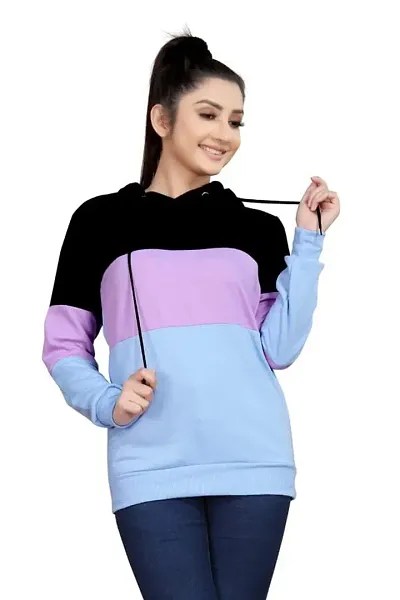 SHRIEZ Colorblock Hoodie for Women, Hoodie for Winter