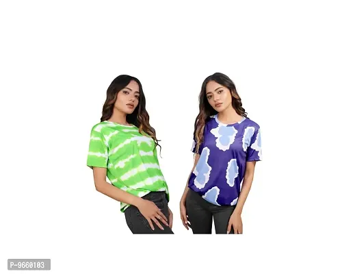 SHRIEZ Oversized T-Shirt for Women, T-Shirt Combo for Women/Girls Pack of 2