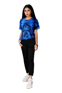 SHRIEZ Oversized T-Shirt for Women, T-Shirt for Women/Girls (Pack of 2) (Medium, Blue White & V Blue)-thumb2