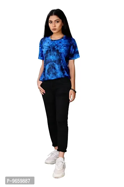 SHRIEZ Oversized T-Shirt for Women, T-Shirt for Women/Girls (Pack of 2) (Medium, Blue White & V Blue)-thumb3
