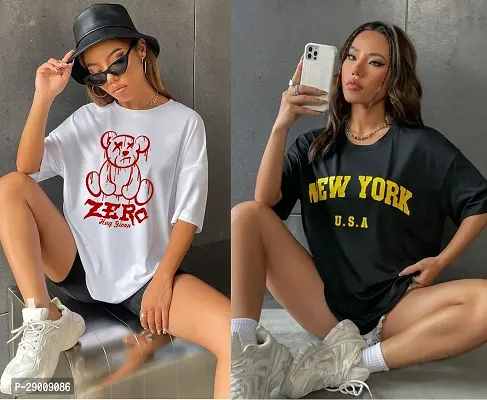 trendy printed oversized women t-shirt