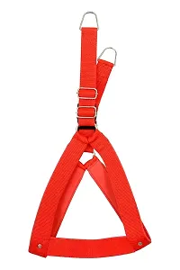 DogaCattrade; Heavy Quality Combo of Red 1 inch Padded Body Harness, Dog Rope Red 12MM with Handle and Red Collar for Dog , Adjustable Chest Size, Dog Harness  Leash (Medium)-thumb1
