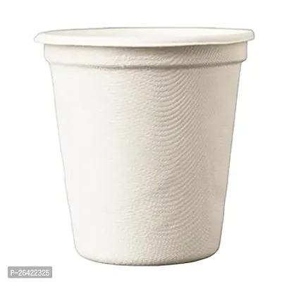 Llp 250 Ml Drink Cups Compostable Drink Cups Natural Sugarcane Bagasse Drink Cups | Eco Friendly Biodegradable Disposable Single Use Drink Cups | White | Pieces 50-thumb0