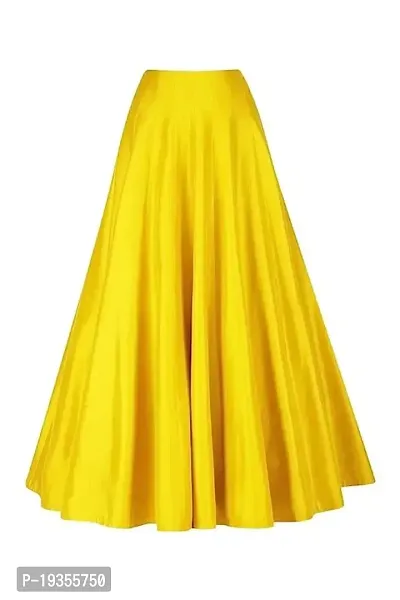 Radhika n Dhaanya Creation Silk Anarkali Skirt Yellow-thumb0