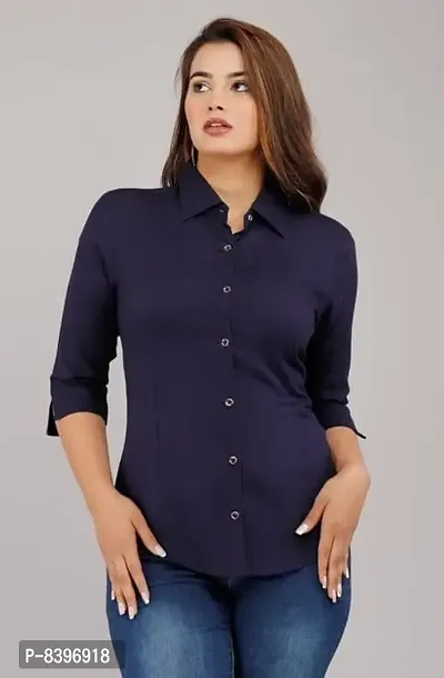 Classic Rayon Solid Shirts for Women