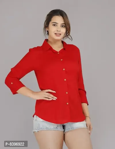Classic Rayon Solid Shirts for Women