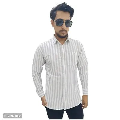 Trendy Strips Cotton Shirt for Men-thumb0