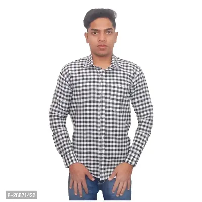 Trendy Check Cotton Shirt for Men-thumb0