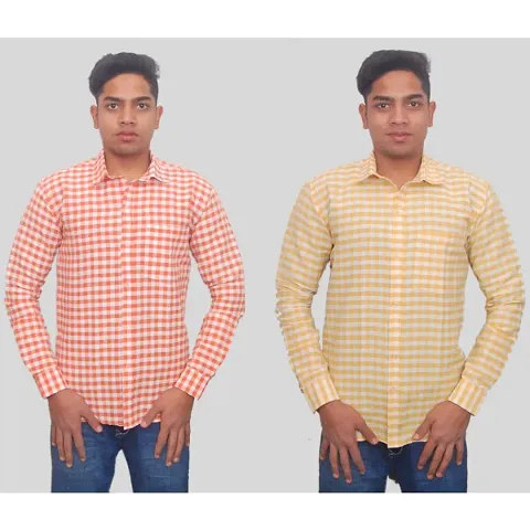 Stylish Cotton Shirt For Men Pack Of 2