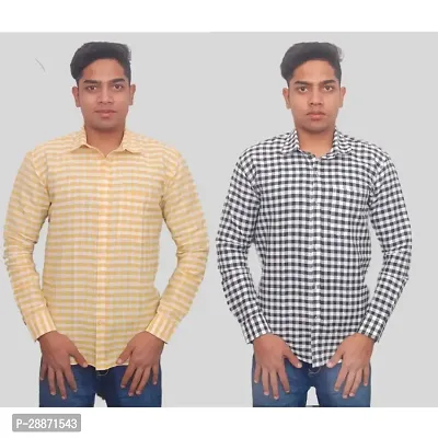 Stylish Cotton Shirt For Men Pack Of 2-thumb0