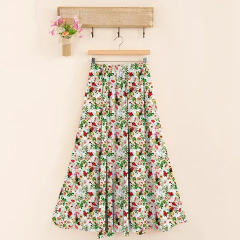 Fancy  Floral Print Summer Maxi Skirt