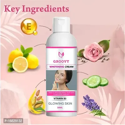 Groovy Vitamin B3 Advance Radiance Booster Anti acne restoring Anti tanning Glowing skin whitening cream 50ML-thumb0