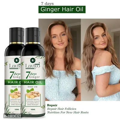 Laviyo Ginger Oil Exceptional Choice for Aromatherapy, Massage Suitable for All Skin Types Hair Oil  50 ml (PACK OF 2)
