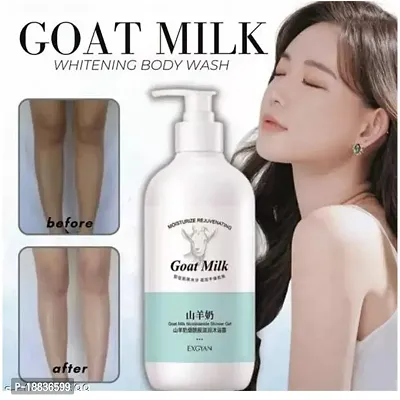 Goat milk Mousse body wash whitening shower gel Soothing exfliating wrinkles free body care -300ML Pack 1-thumb0