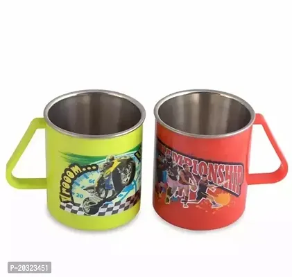 Stainless Steel Mirror Finish Sonic Cup Pack Set 2