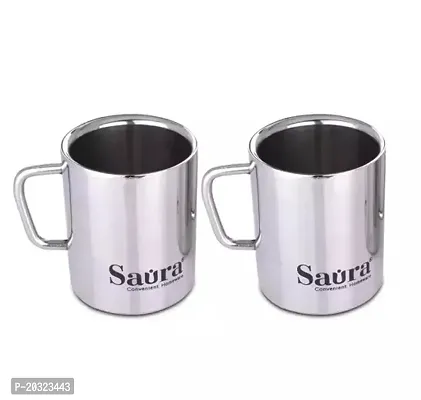 Stainless Steel Mirror Finish Sonic Cup Pack Set 2