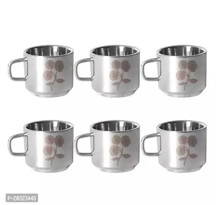 Stainless Steel Mirror Finish Sonic Cup Pack Set 6