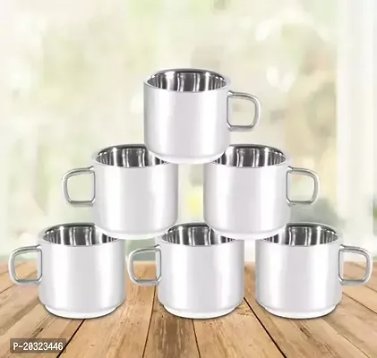 Stainless Steel Mirror Finish Sonic Cup Pack Set 6