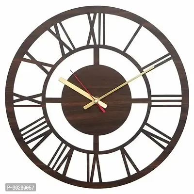 Designer Stylish Wooden Wall Clock for Living Room Bedroom Office Kitchen Home and Hall Antique Big Size Modern Wall Watch for Home Decor-thumb0