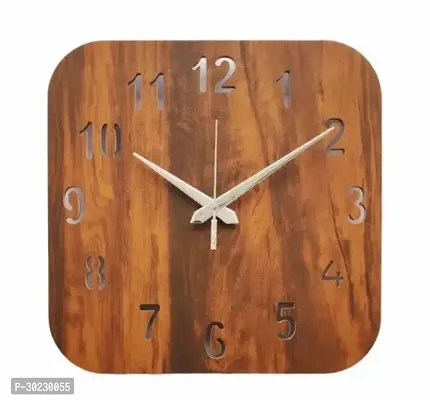 Designer Stylish Wooden Wall Clock for Living Room Bedroom Office Kitchen Home and Hall Antique Big Size Modern Wall Watch for Home Decor-thumb0