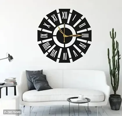 Wall Clock 092 Black 30cm-thumb0