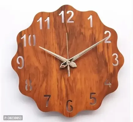 Designer Stylish Wooden Wall Clock for Living Room Bedroom Office Kitchen Home and Hall Antique Big Size Modern Wall Watch for Home Decor-thumb0