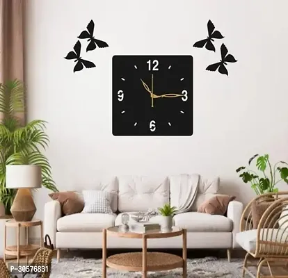 Wall Clock 007 Black 25x25cm