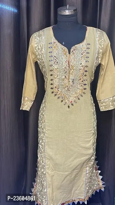 Stylish Fancy Designer Cotton Kurta For Women-thumb0