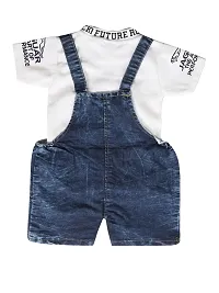 Stylish Fancy Cotton Printed Dungarees For Girls And Boys-thumb1