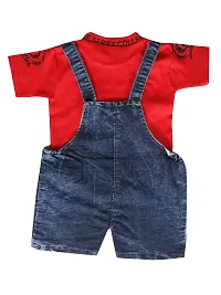 Stylish Fancy Cotton Printed Dungarees For Girls And Boys-thumb1