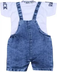 Stylish Fancy Cotton Printed Dungarees For Girls And Boys-thumb1