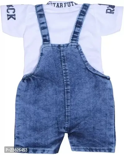 Stylish Fancy Cotton Printed Dungarees For Girls And Boys-thumb2